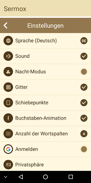 Wortsuche, Wortpuzzle - Sermox
