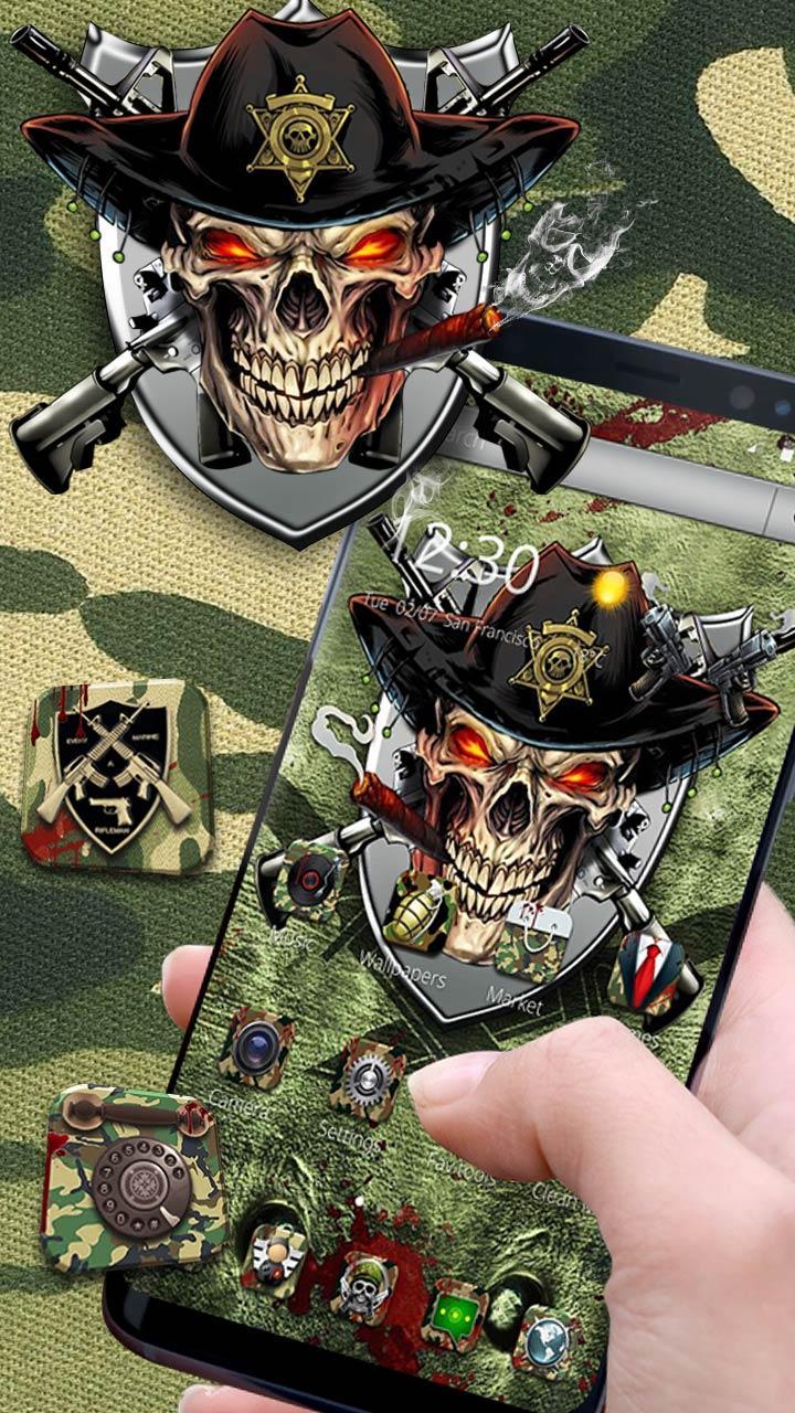 Military Camouflage Dead Skull Theme