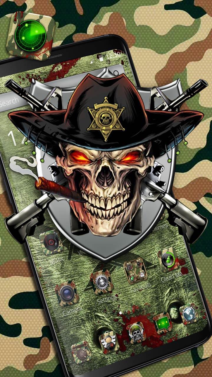 Military Camouflage Dead Skull Theme