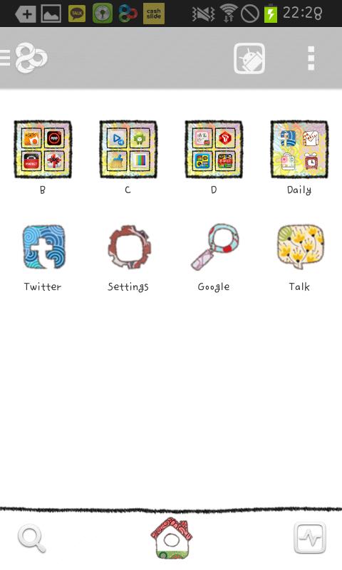 mustache Go Launcher theme