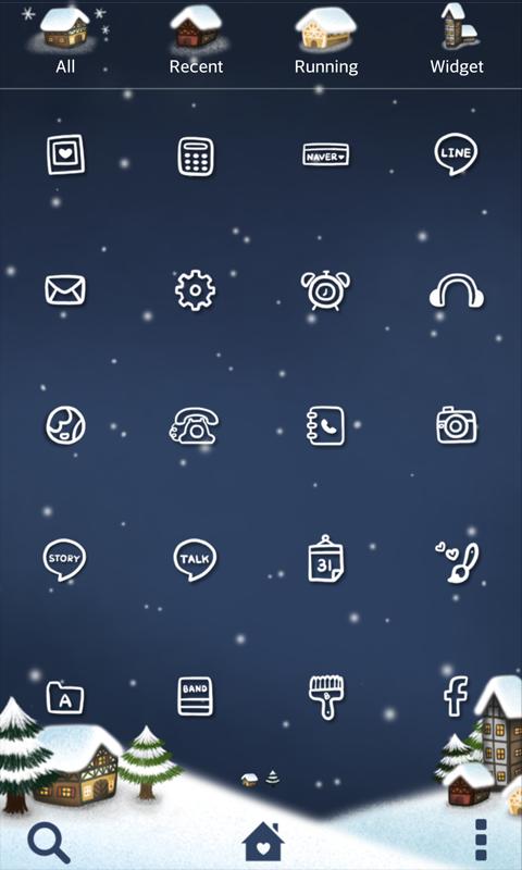 Snowy night Dodol Theme