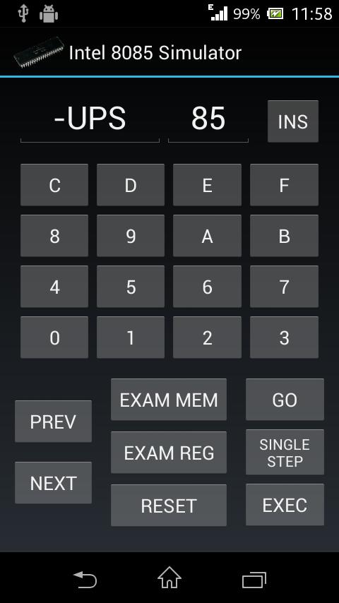 Intel 8085 Simulator