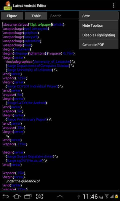 LaTeX for Android Beta