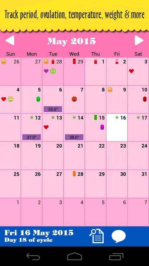 Period Log Calendar