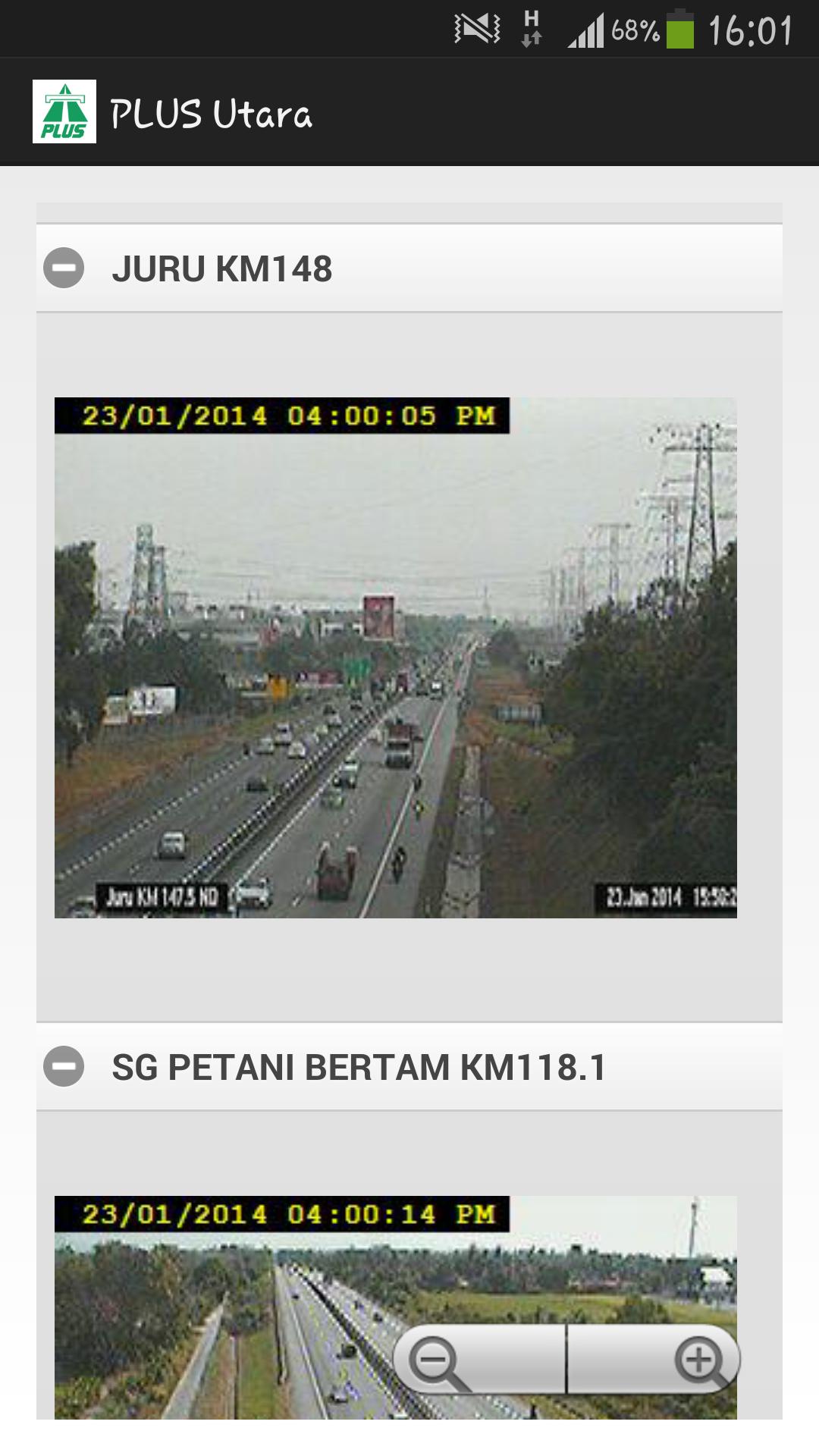 Plus Highway Traffic Status