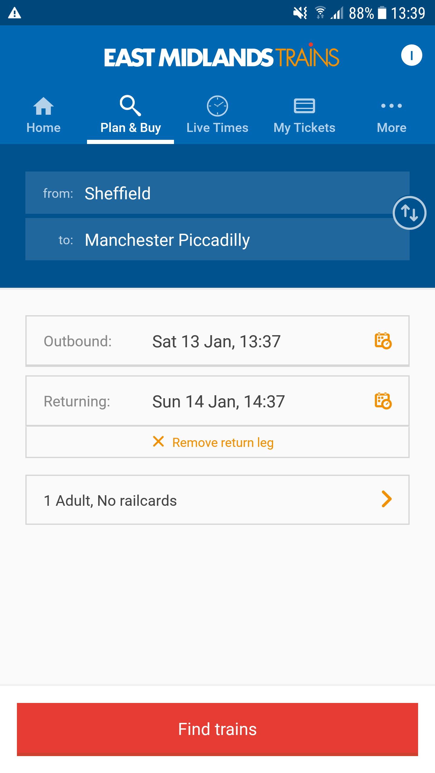 East Midlands Trains Tickets