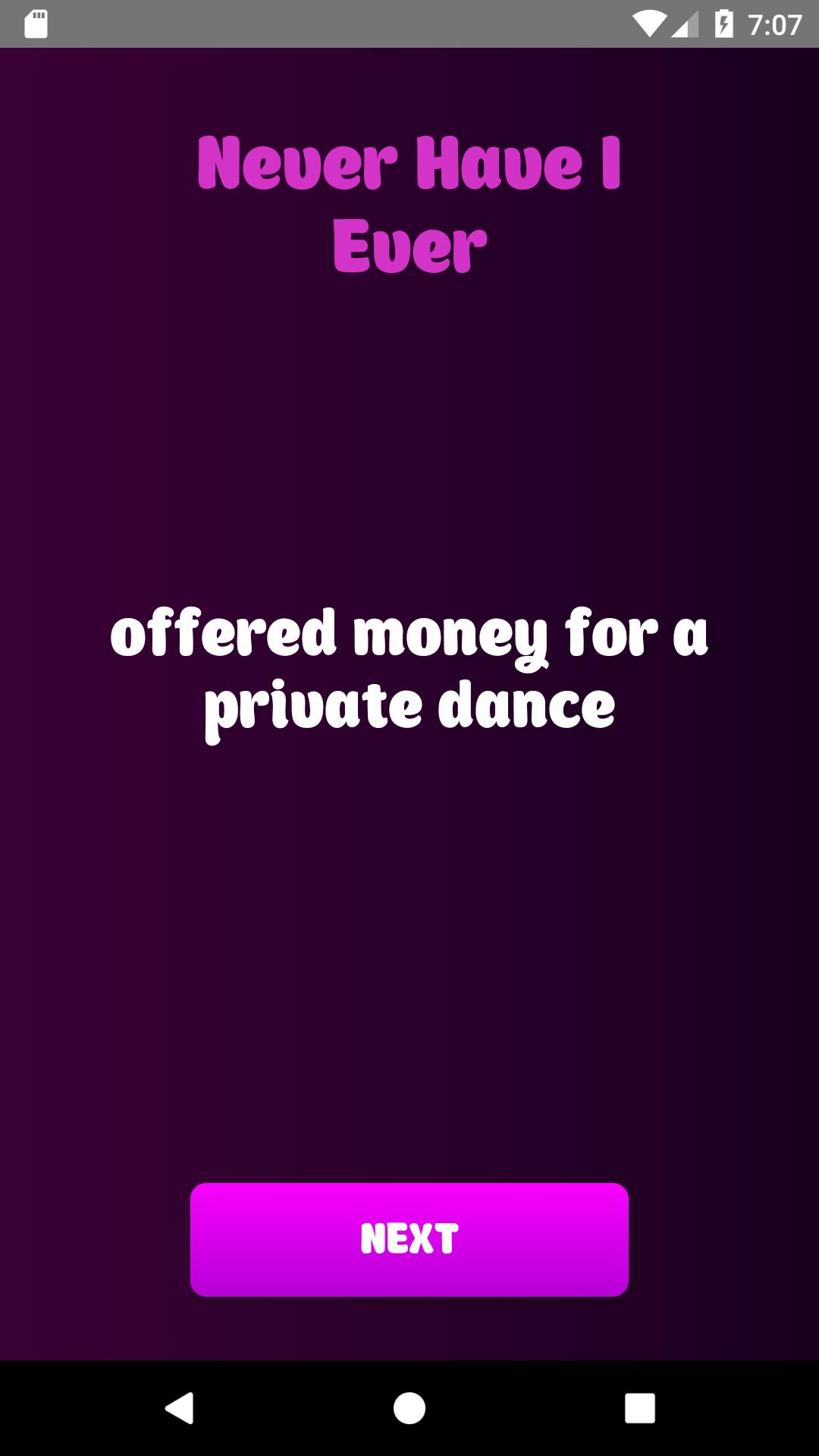 Never Ever - for adults 18+