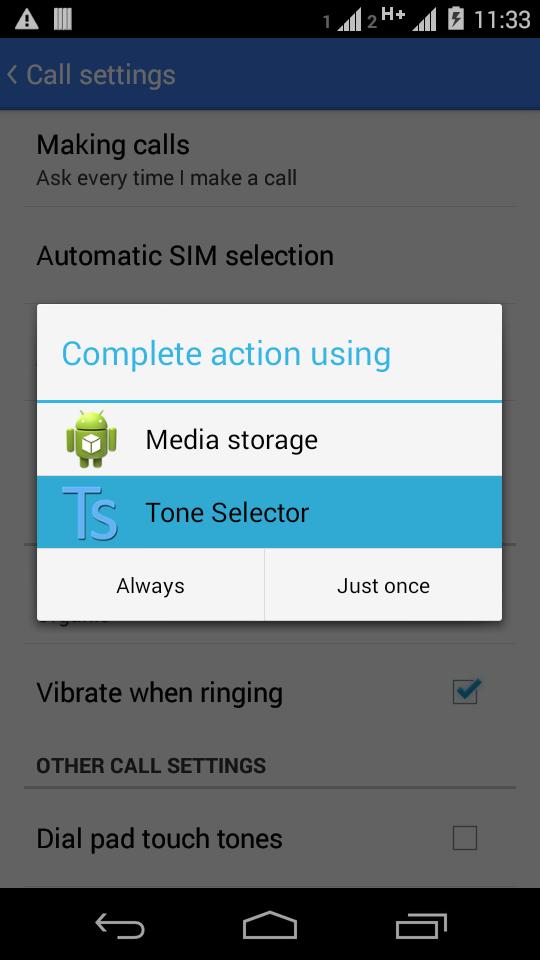 Tone Selector (Ringtone/Alarm)
