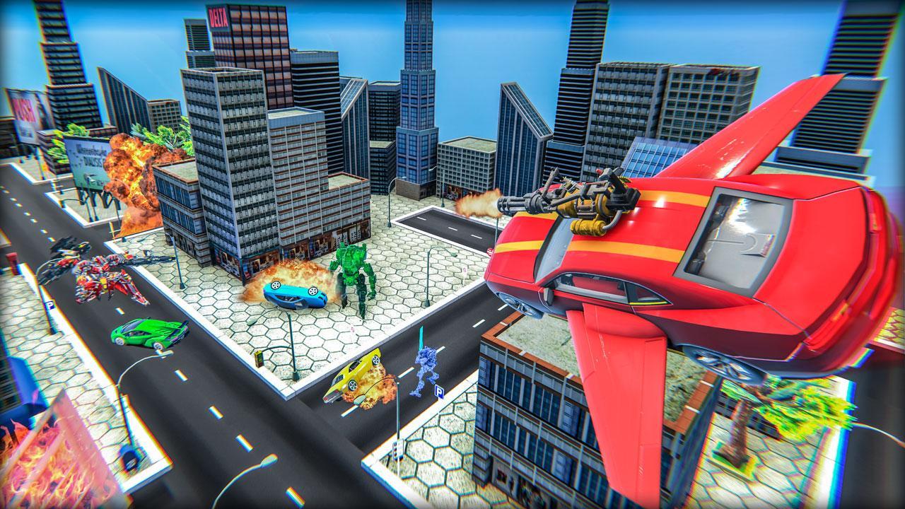 Futuristic Flying Car Real Robot Transform Game