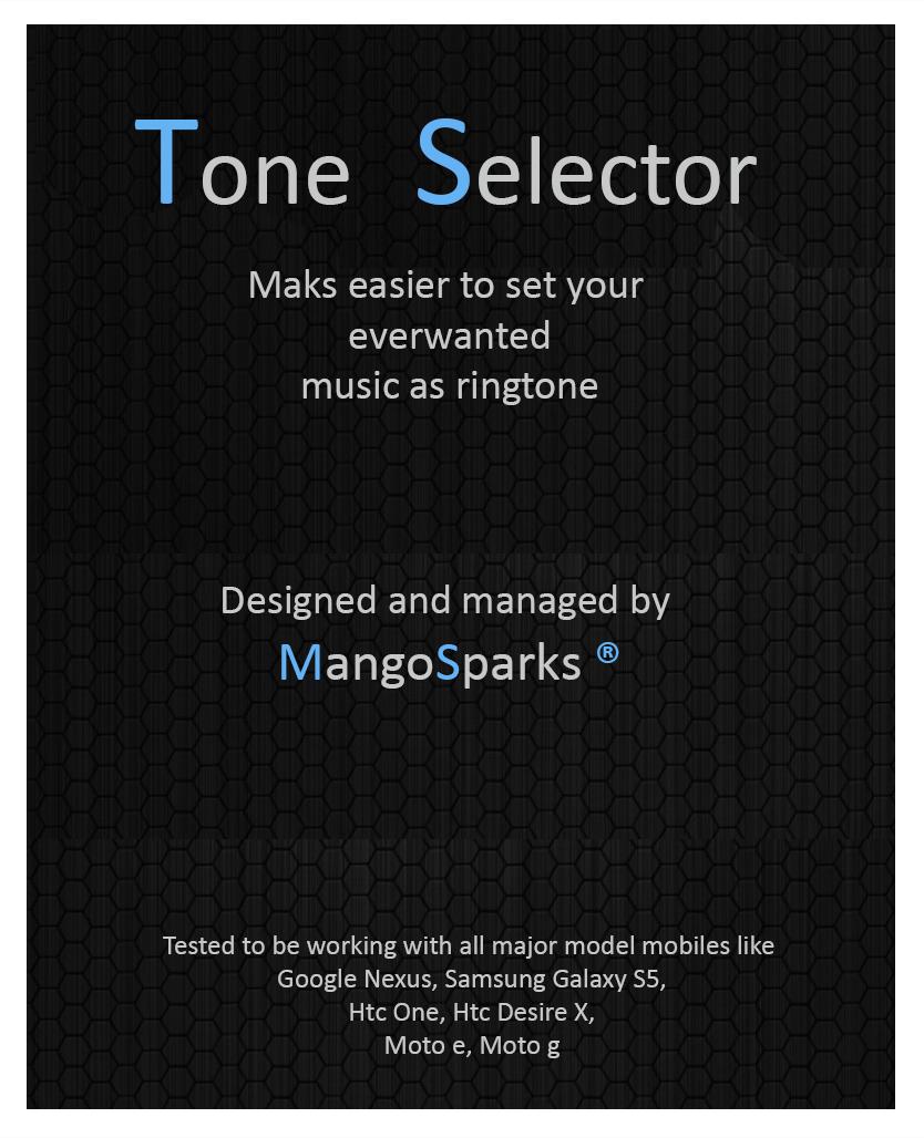 Tone Selector (Ringtone/Alarm)