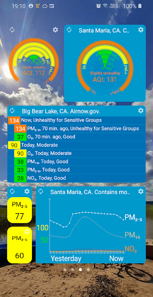 Air quality app & AQI widget