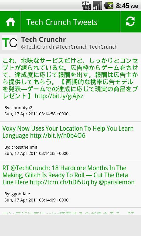 Tech Crunch Tweets