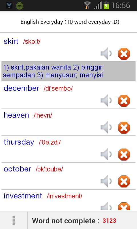 Words Common English Malay