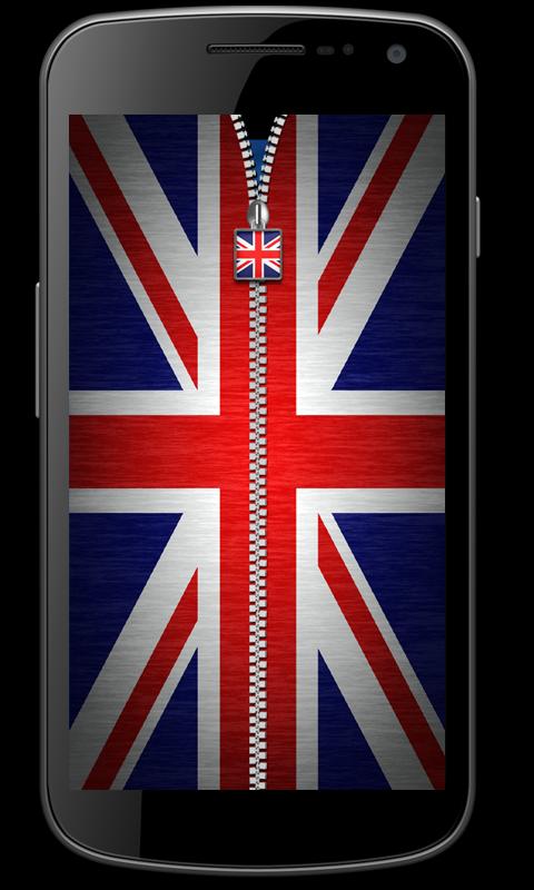 UK Flag Zipper Lock Free
