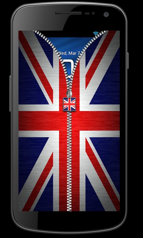 UK Flag Zipper Lock Free