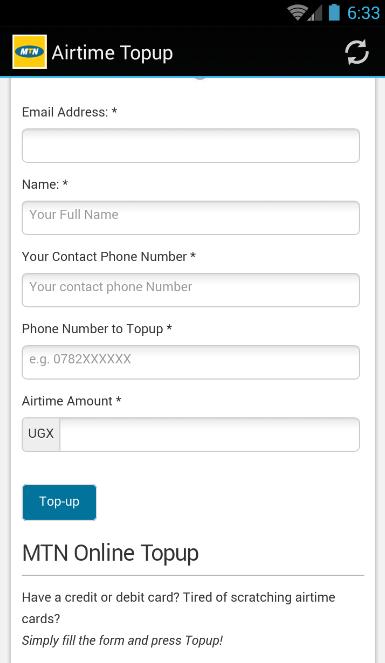 MTN Airtime Topup