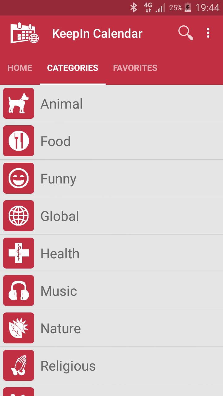 International Holiday Calendar