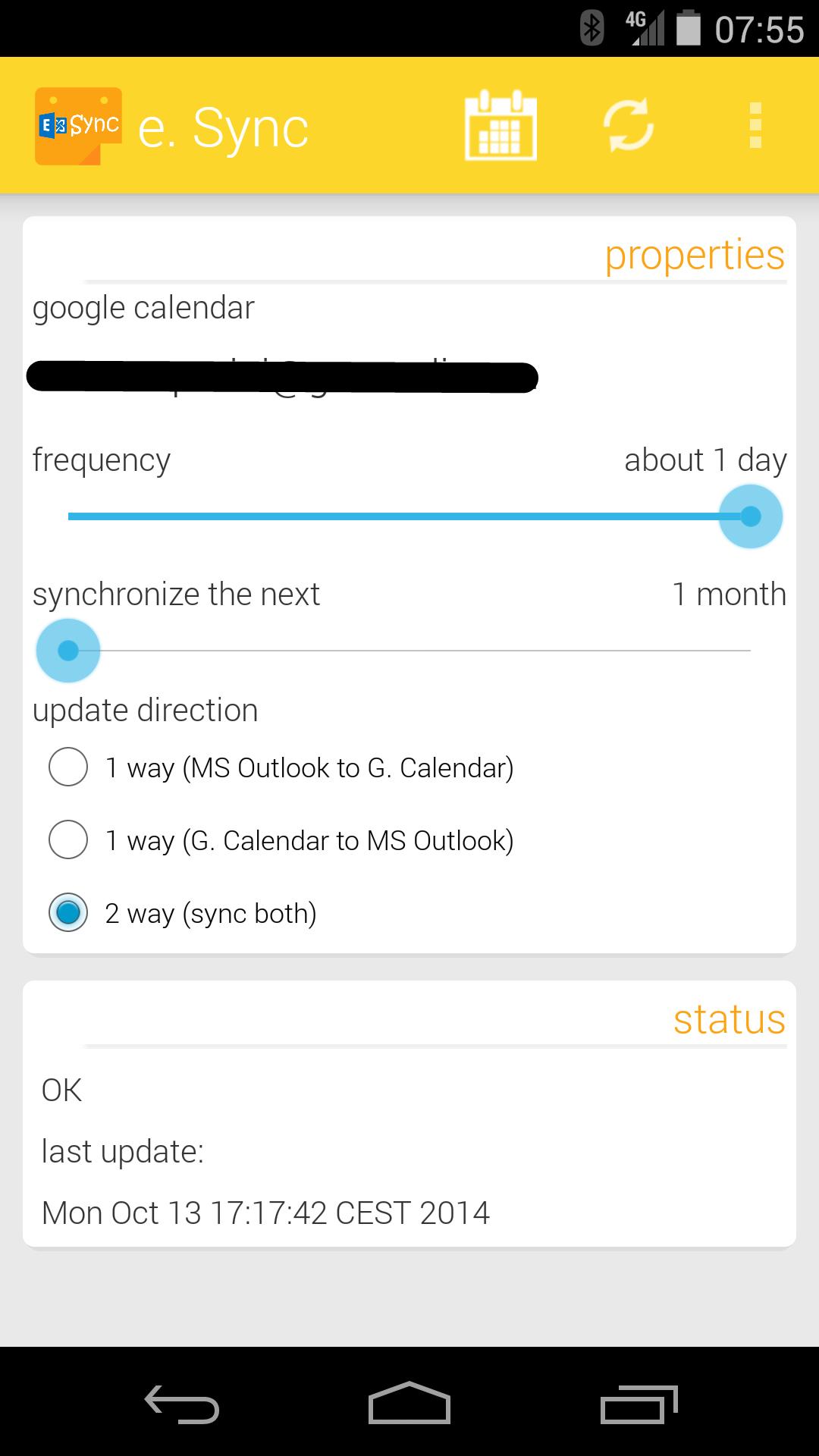 Exchange Calendar Sync