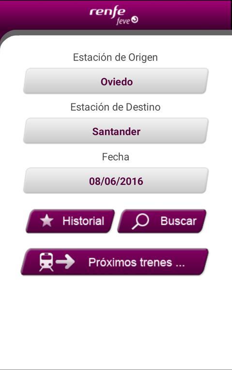 Horarios RENFE FEVE