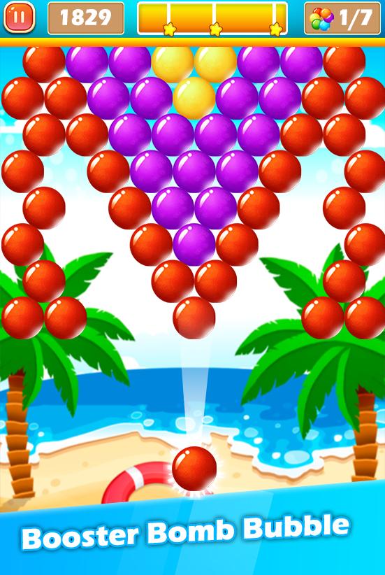 Bubble shooter fruit juice
