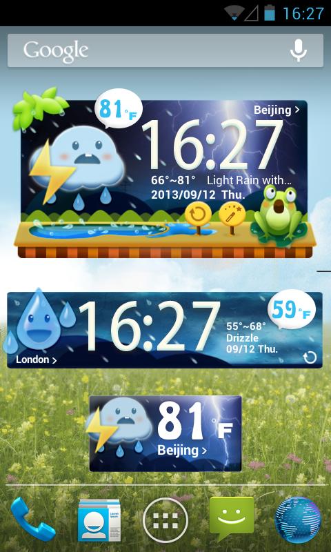 Cute Garden GO Weather Widget