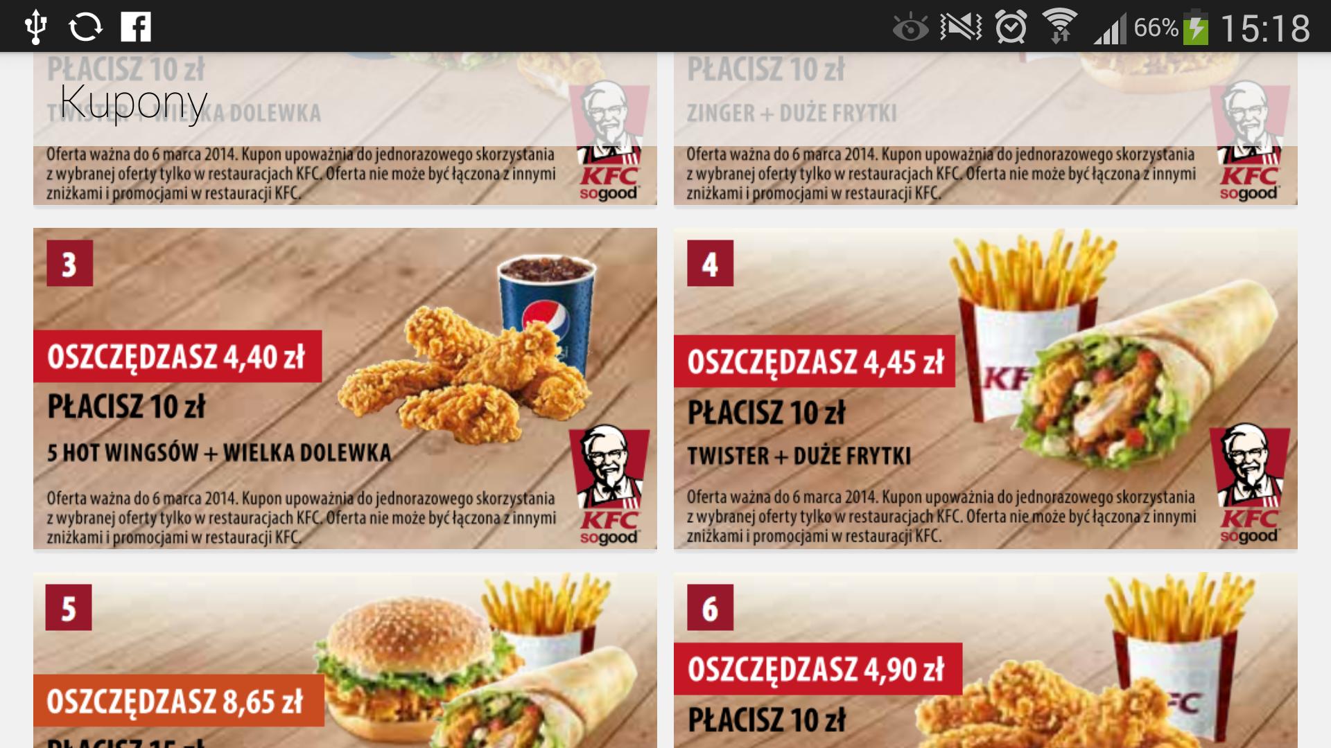 Kupony KFC