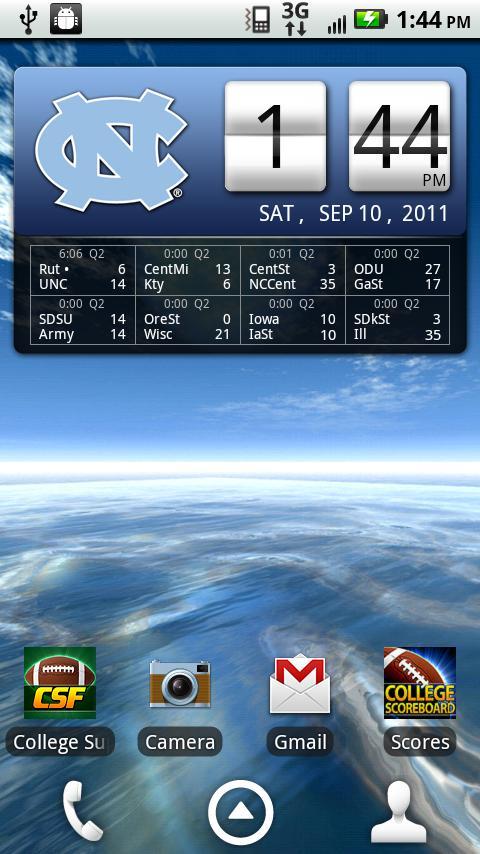 UNC Tar Heels Live Clock