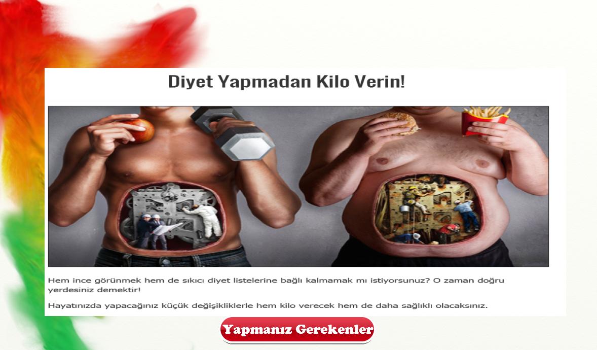 Diyet Yapmadan Kilo Ver