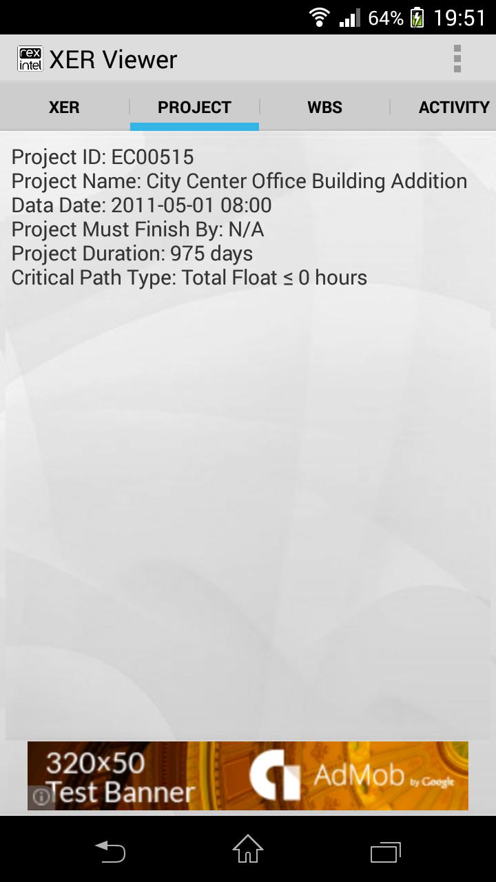 Primavera P6 XER Viewer