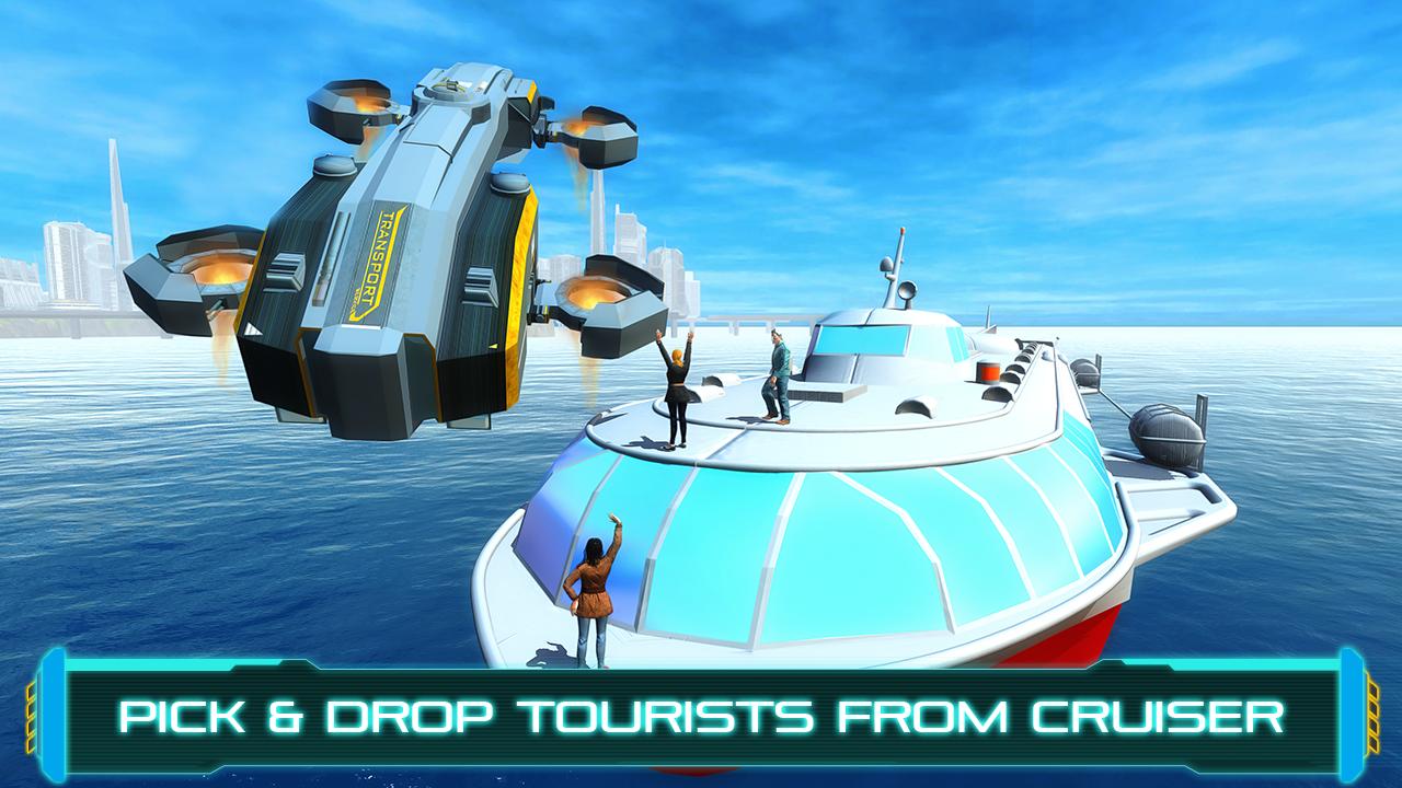 Tourist Futuristic Flying Car