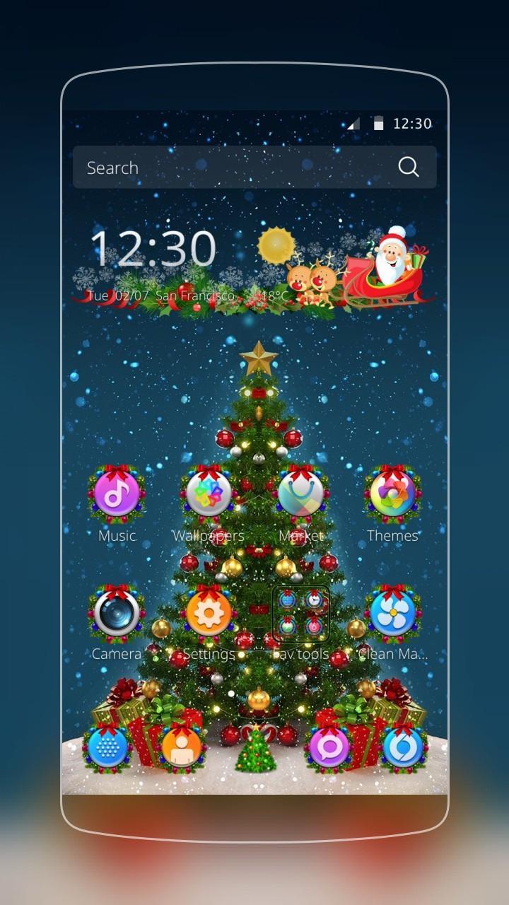 Color Merry Christmas Tree