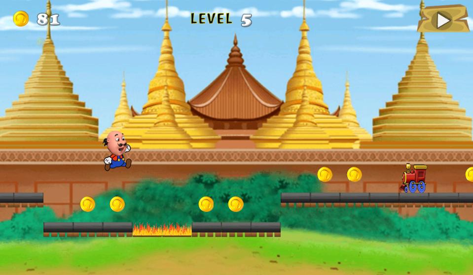 Temple Train Motu Patlu Run