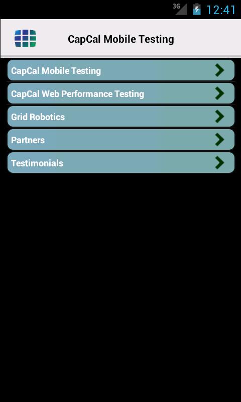 CapCal Mobile Testing