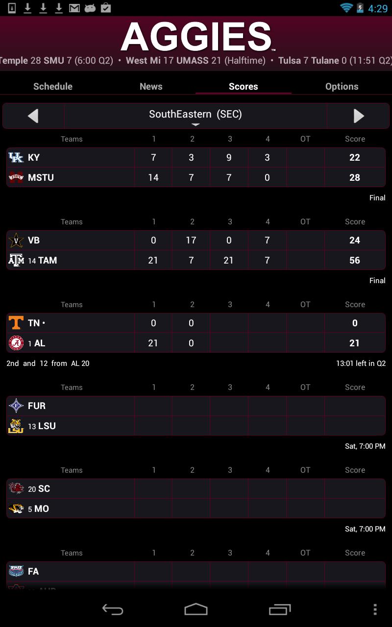 Texas A&M Aggies Live Clock