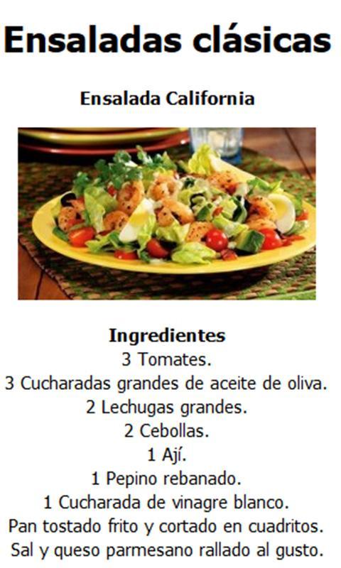 Recetas y Ensaladas