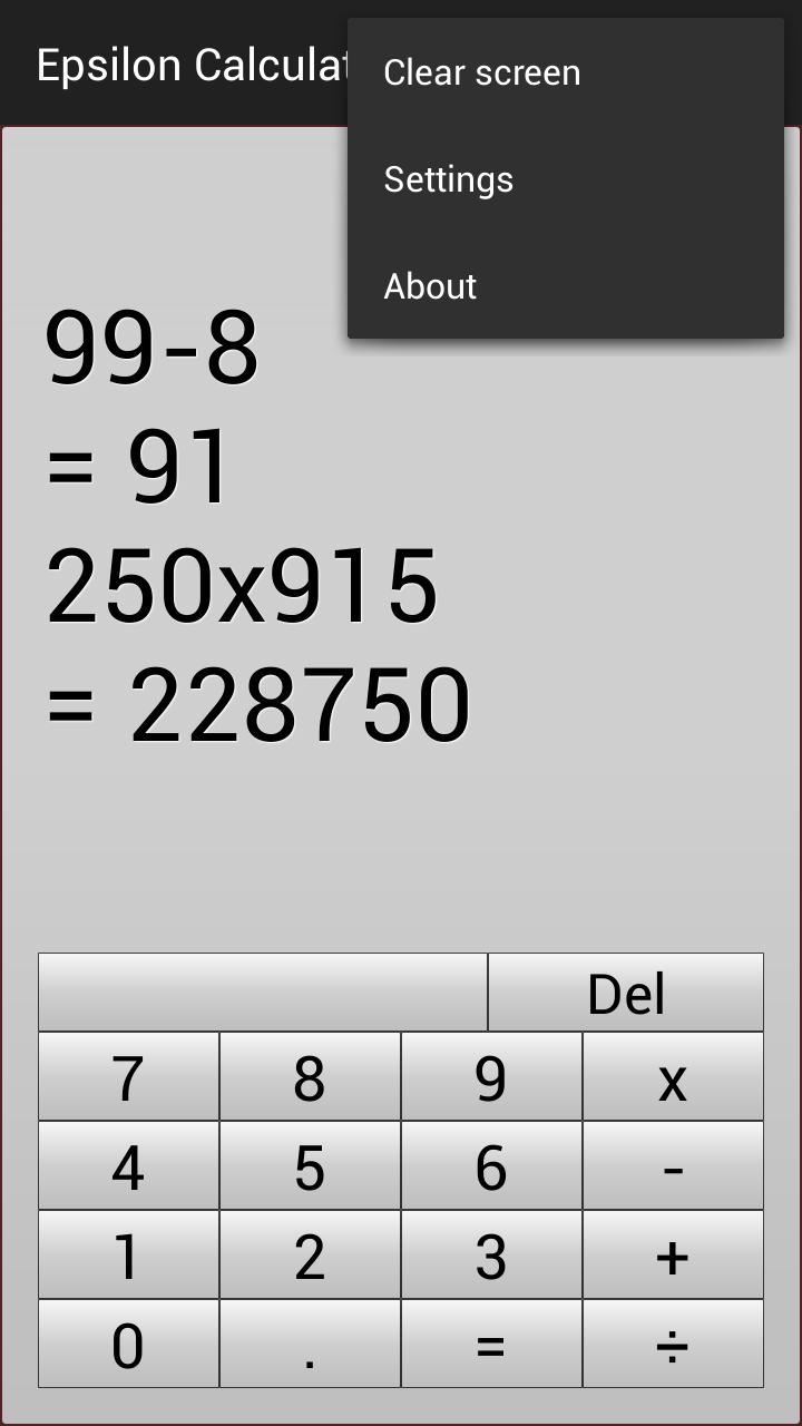 Epsilon Calculator