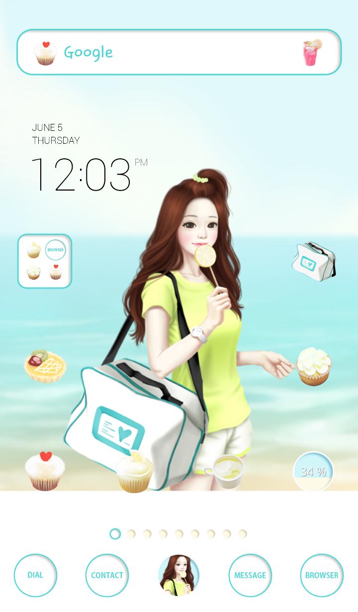 lovely girl hello summer dodol