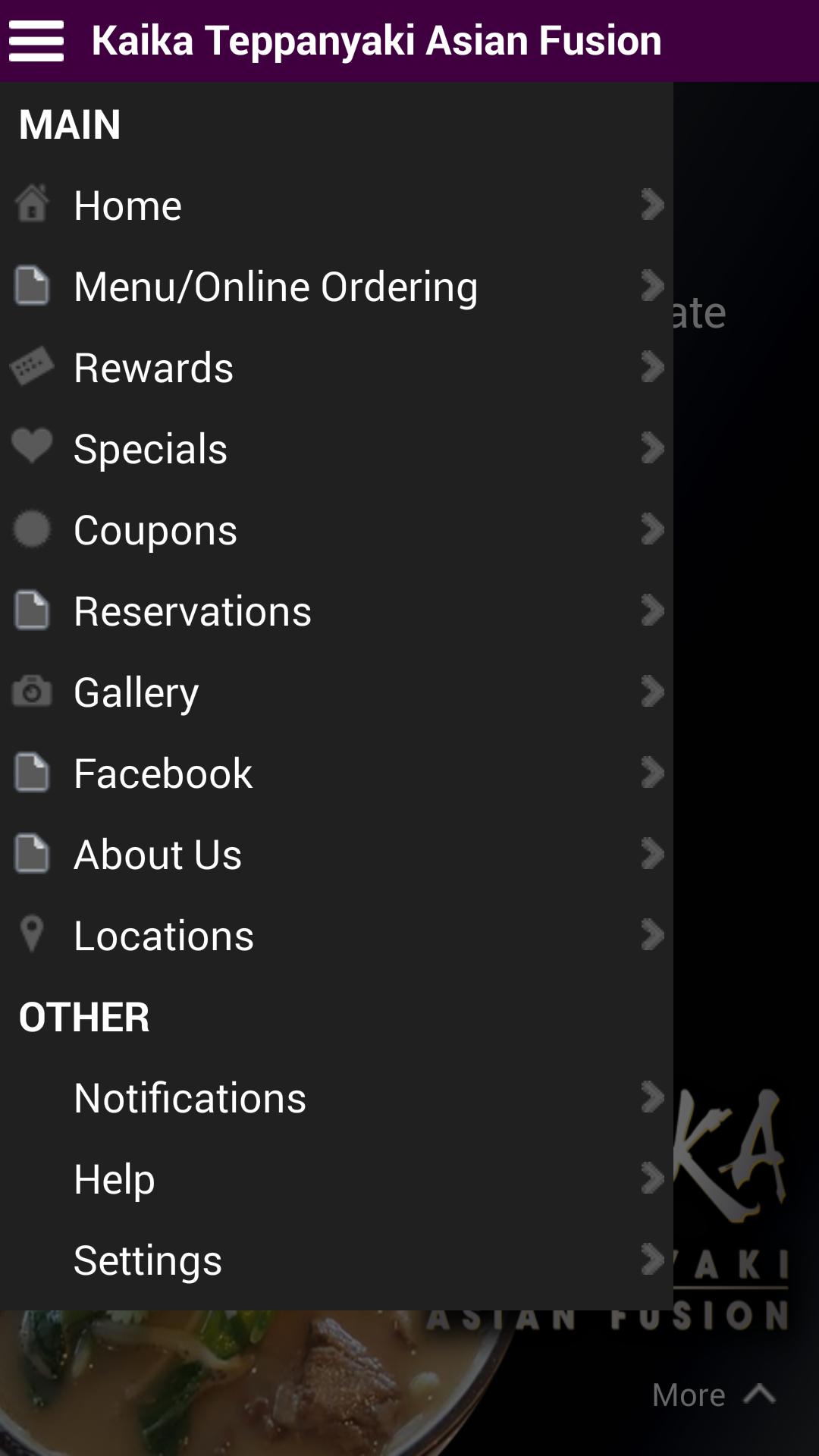 Kaika Teppanyaki Asian Fusion