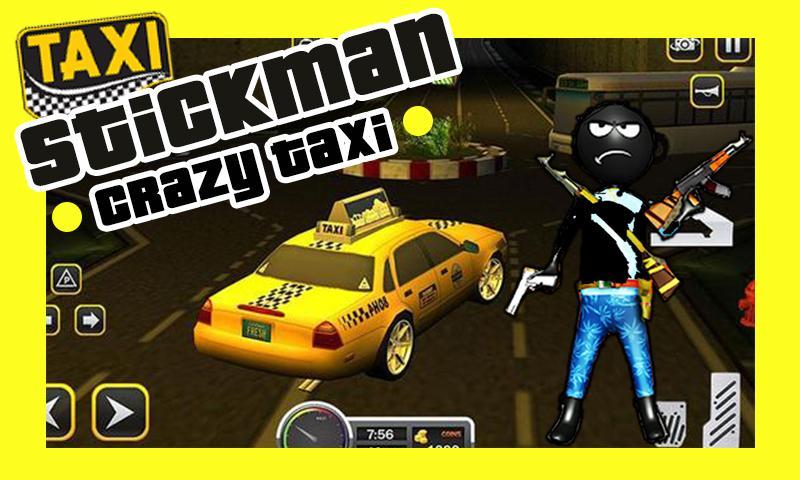 Crazy Stickman Taxi Driver Rope Hero Gang Star
