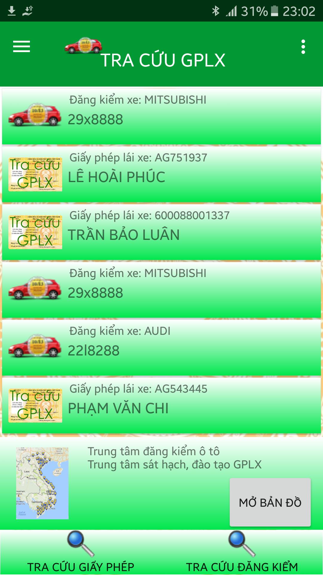 Vietnam Driving License Lookup