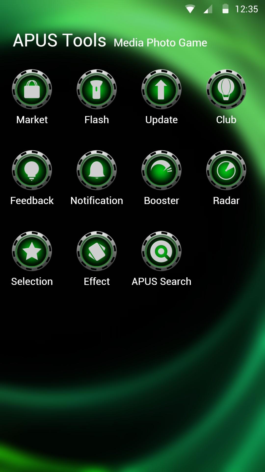 Laser theme for APUS Launcher