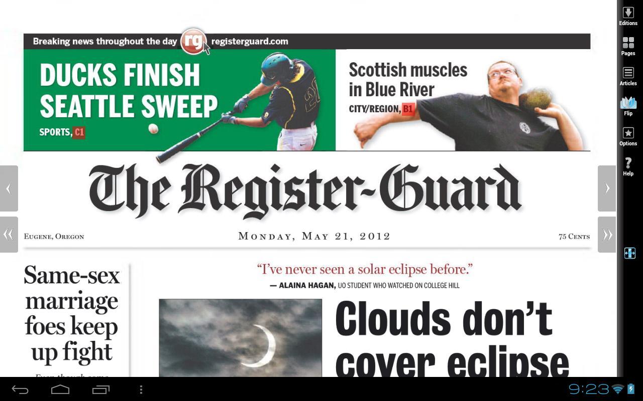 The Register Guard eNewspaper