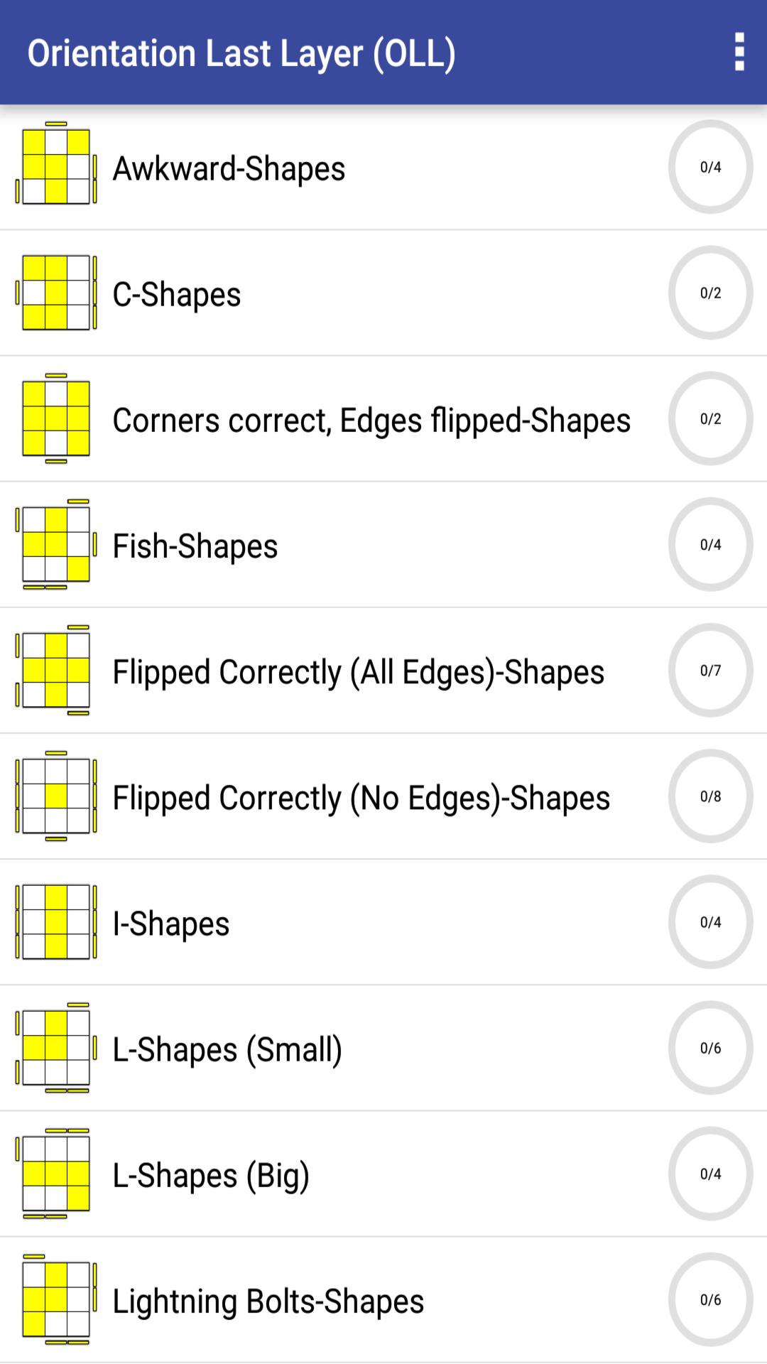 Rubik's Cube OLL/PLL Trainer