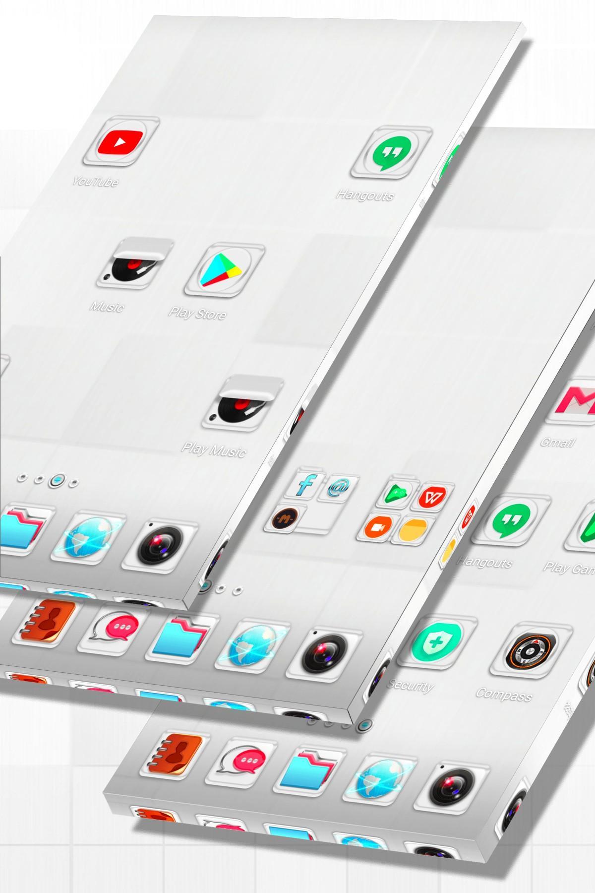 Clear White Launcher Theme