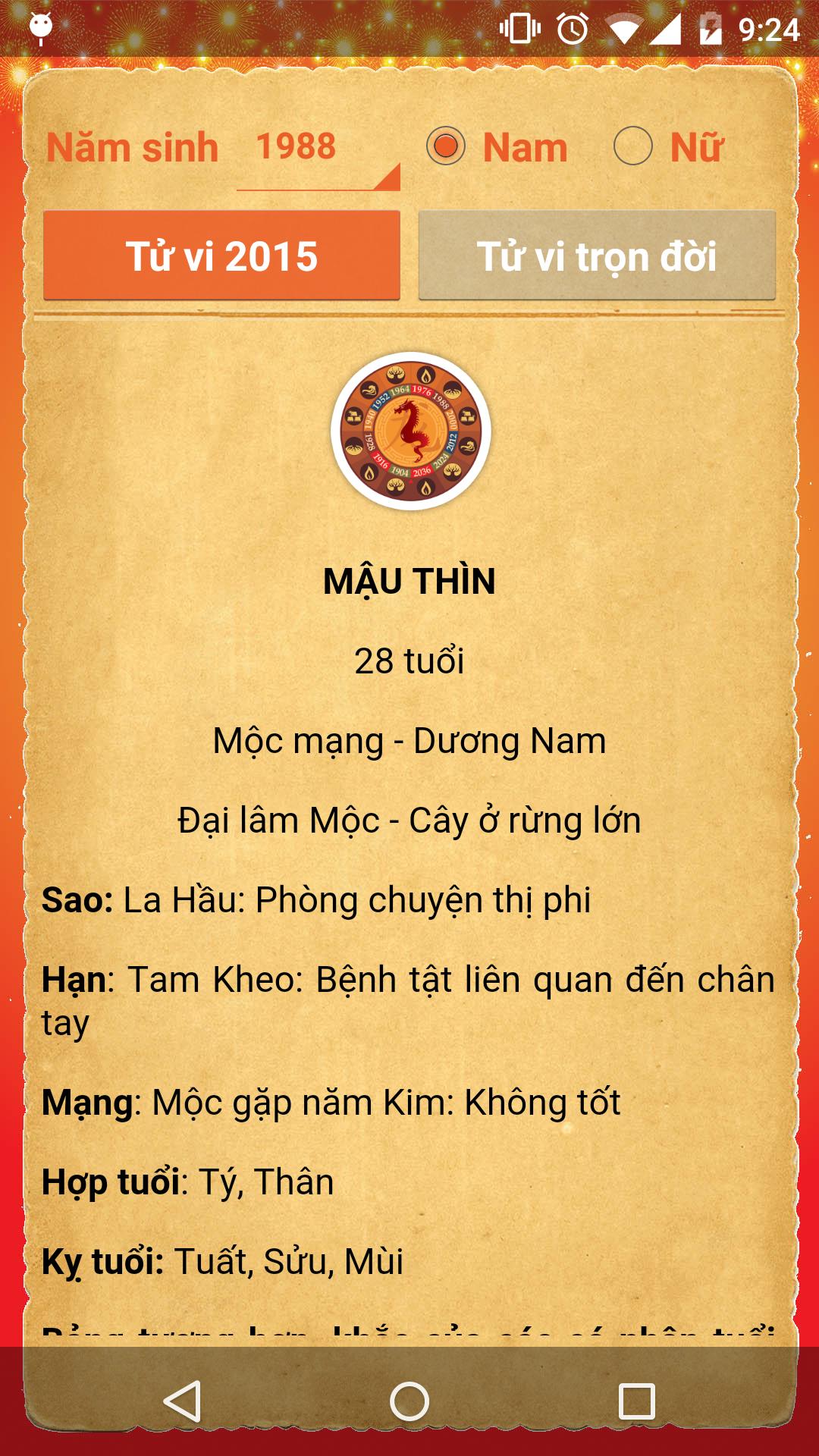 Tu vi - Chuc Tet 2015