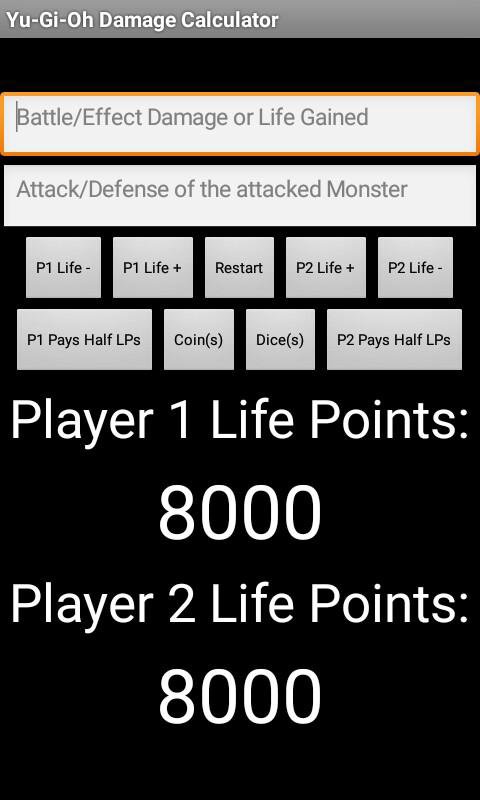 Yu-Gi-Oh! Damage Calculator