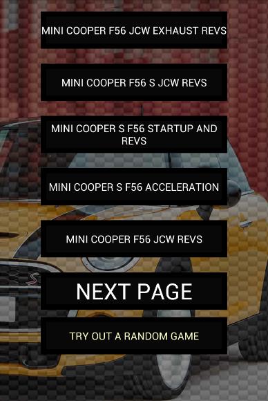 Engine sounds of Cooper F56