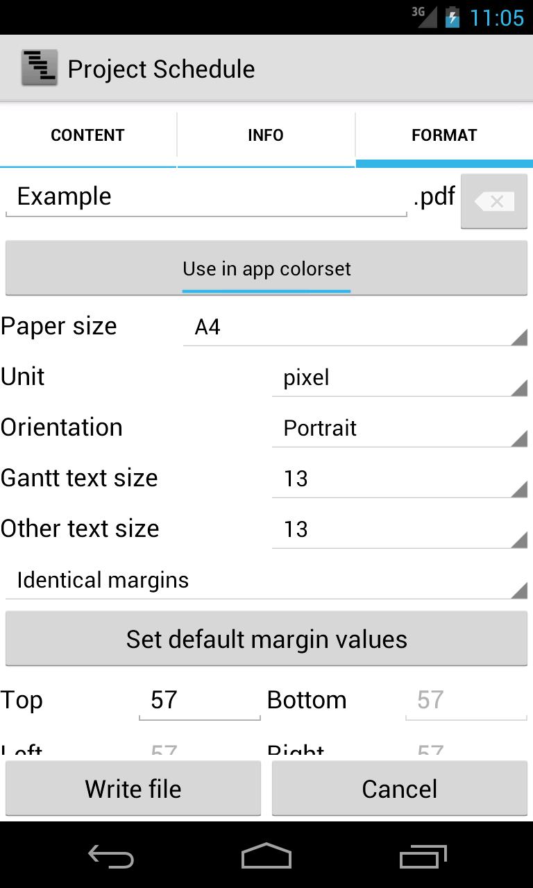 Project Schedule - PDF Export