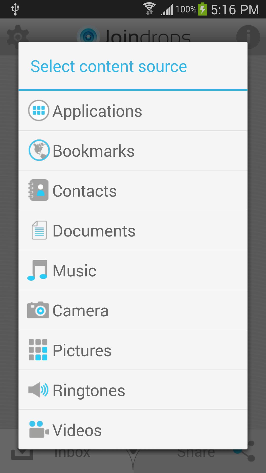 Join Drops - File Sharing