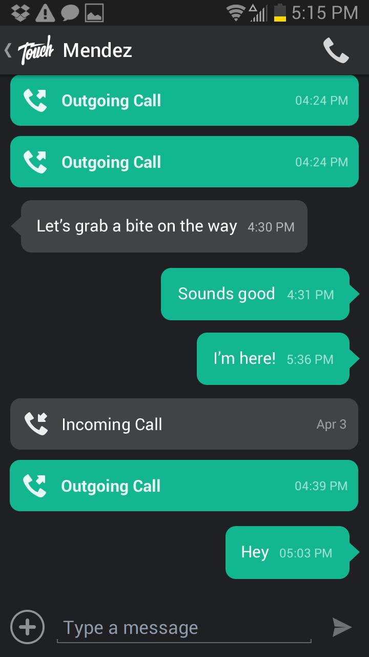 Touch Mobile Calls & Messages